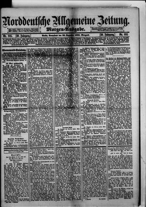 Norddeutsche allgemeine Zeitung on Dec 28, 1889