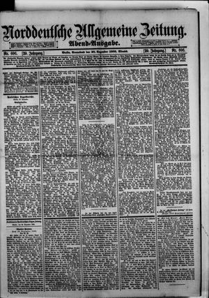 Norddeutsche allgemeine Zeitung on Dec 28, 1889