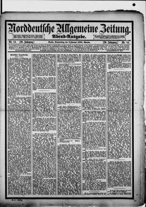 Norddeutsche allgemeine Zeitung on Jan 9, 1890