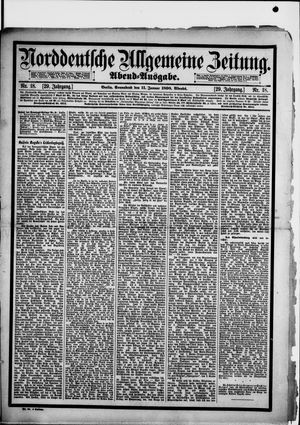 Norddeutsche allgemeine Zeitung vom 11.01.1890