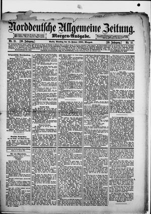 Norddeutsche allgemeine Zeitung on Jan 14, 1890