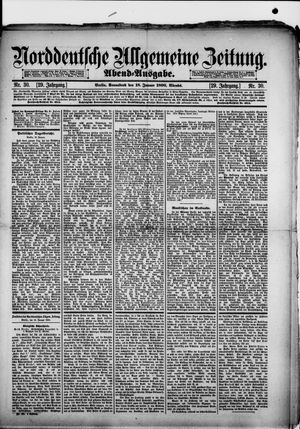 Norddeutsche allgemeine Zeitung on Jan 18, 1890