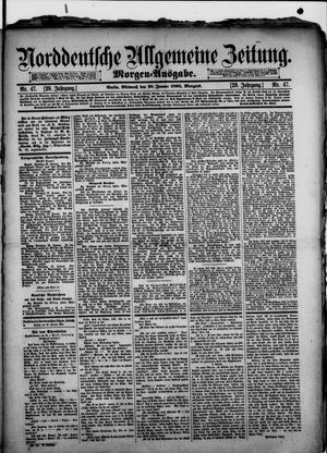 Norddeutsche allgemeine Zeitung vom 29.01.1890