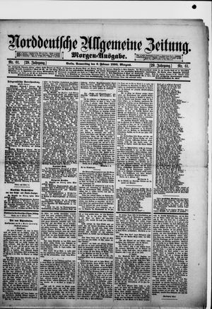 Norddeutsche allgemeine Zeitung on Feb 6, 1890