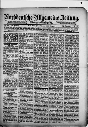 Norddeutsche allgemeine Zeitung on Feb 19, 1890