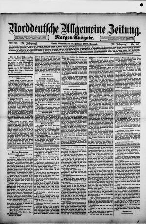 Norddeutsche allgemeine Zeitung vom 26.02.1890