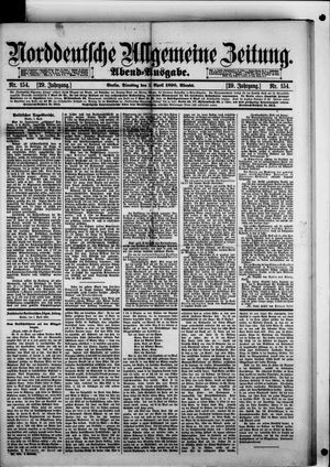 Norddeutsche allgemeine Zeitung on Apr 1, 1890