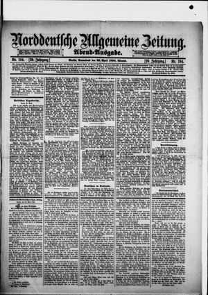 Norddeutsche allgemeine Zeitung vom 26.04.1890