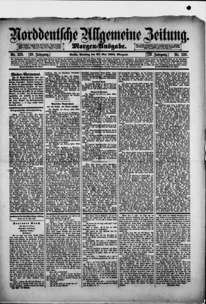 Norddeutsche allgemeine Zeitung on May 20, 1890