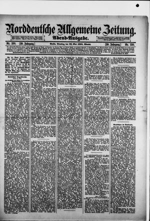 Norddeutsche allgemeine Zeitung on May 20, 1890