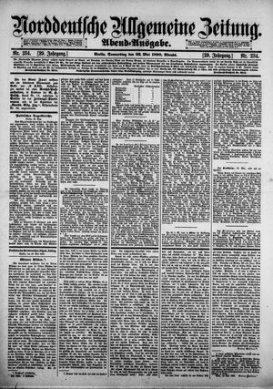 Norddeutsche allgemeine Zeitung on May 22, 1890