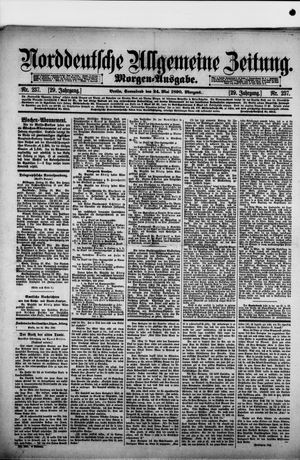 Norddeutsche allgemeine Zeitung on May 24, 1890
