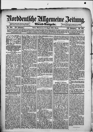 Norddeutsche allgemeine Zeitung vom 27.08.1890