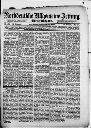 Norddeutsche allgemeine Zeitung vom 30.08.1890