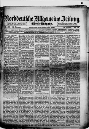 Norddeutsche allgemeine Zeitung vom 01.09.1890