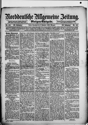Norddeutsche allgemeine Zeitung on Sep 6, 1890