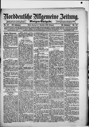 Norddeutsche allgemeine Zeitung vom 07.09.1890