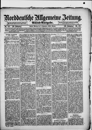 Norddeutsche allgemeine Zeitung vom 08.09.1890