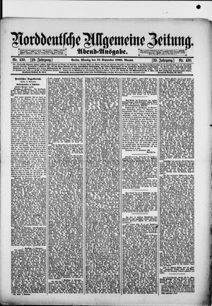 Norddeutsche allgemeine Zeitung on Sep 15, 1890