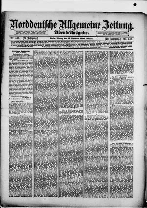 Norddeutsche allgemeine Zeitung vom 22.09.1890