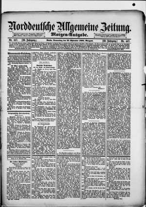 Norddeutsche allgemeine Zeitung vom 25.09.1890