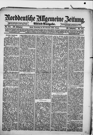 Norddeutsche allgemeine Zeitung vom 20.11.1890