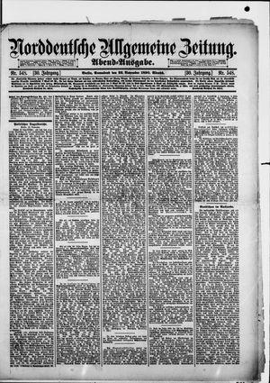 Norddeutsche allgemeine Zeitung vom 22.11.1890