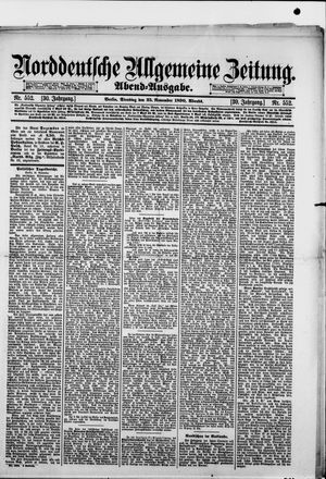 Norddeutsche allgemeine Zeitung vom 25.11.1890