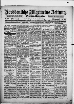 Norddeutsche allgemeine Zeitung vom 28.11.1890