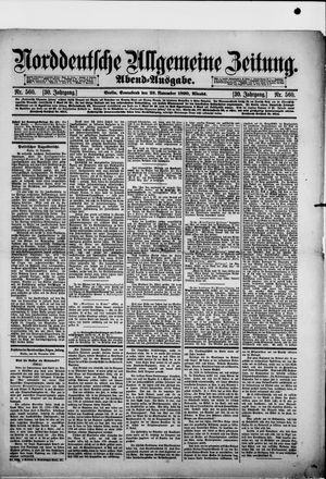 Norddeutsche allgemeine Zeitung vom 29.11.1890