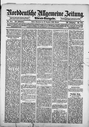 Norddeutsche allgemeine Zeitung vom 27.12.1890