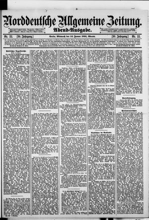 Norddeutsche allgemeine Zeitung vom 14.01.1891