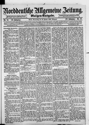 Norddeutsche allgemeine Zeitung vom 15.01.1891
