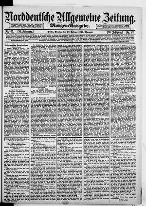 Norddeutsche allgemeine Zeitung vom 10.02.1891