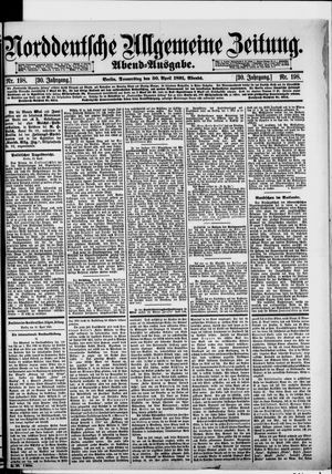 Norddeutsche allgemeine Zeitung vom 30.04.1891