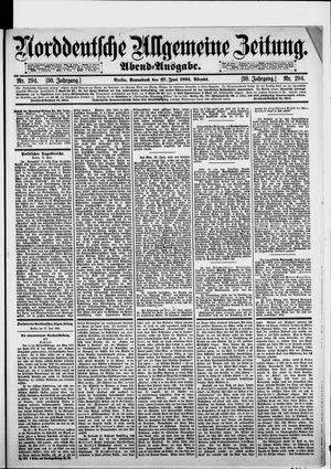 Norddeutsche allgemeine Zeitung vom 27.06.1891