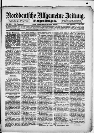 Norddeutsche allgemeine Zeitung vom 15.07.1891