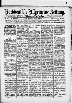 Norddeutsche allgemeine Zeitung vom 22.07.1891