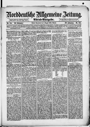 Norddeutsche allgemeine Zeitung vom 01.08.1891