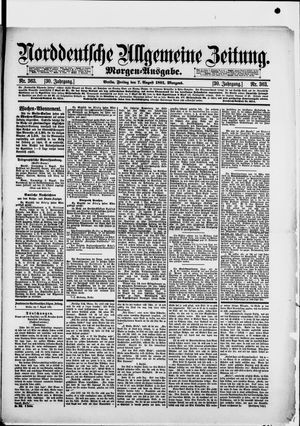 Norddeutsche allgemeine Zeitung vom 07.08.1891