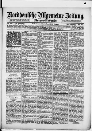 Norddeutsche allgemeine Zeitung vom 08.08.1891