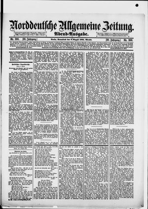 Norddeutsche allgemeine Zeitung vom 08.08.1891
