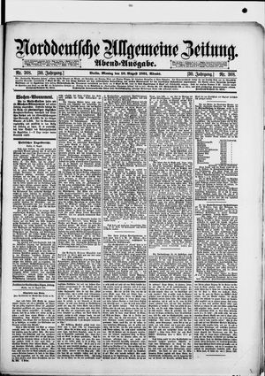 Norddeutsche allgemeine Zeitung vom 10.08.1891