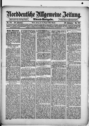 Norddeutsche allgemeine Zeitung vom 14.08.1891