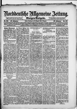 Norddeutsche allgemeine Zeitung vom 25.08.1891