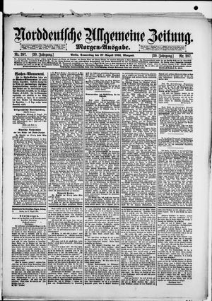 Norddeutsche allgemeine Zeitung vom 27.08.1891