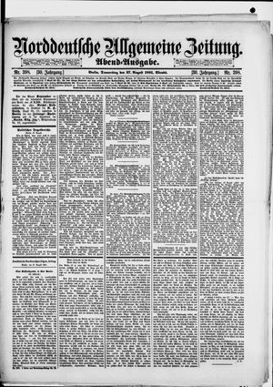 Norddeutsche allgemeine Zeitung vom 27.08.1891