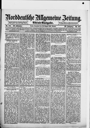 Norddeutsche allgemeine Zeitung on Aug 29, 1891
