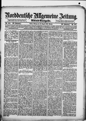 Norddeutsche allgemeine Zeitung vom 31.08.1891