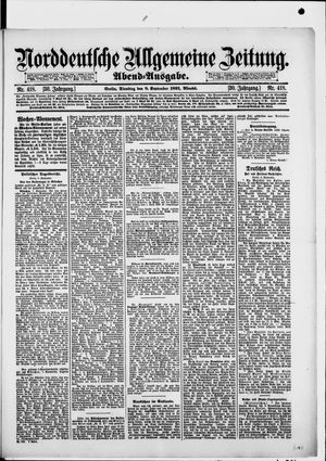 Norddeutsche allgemeine Zeitung vom 08.09.1891